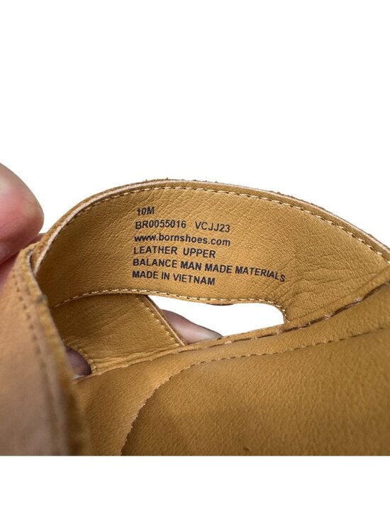 Born Women's Alaina Criss-Cross Leather/Cork Platform Wedge Sandals Sz 10M NWOB - Picture 9 of 9